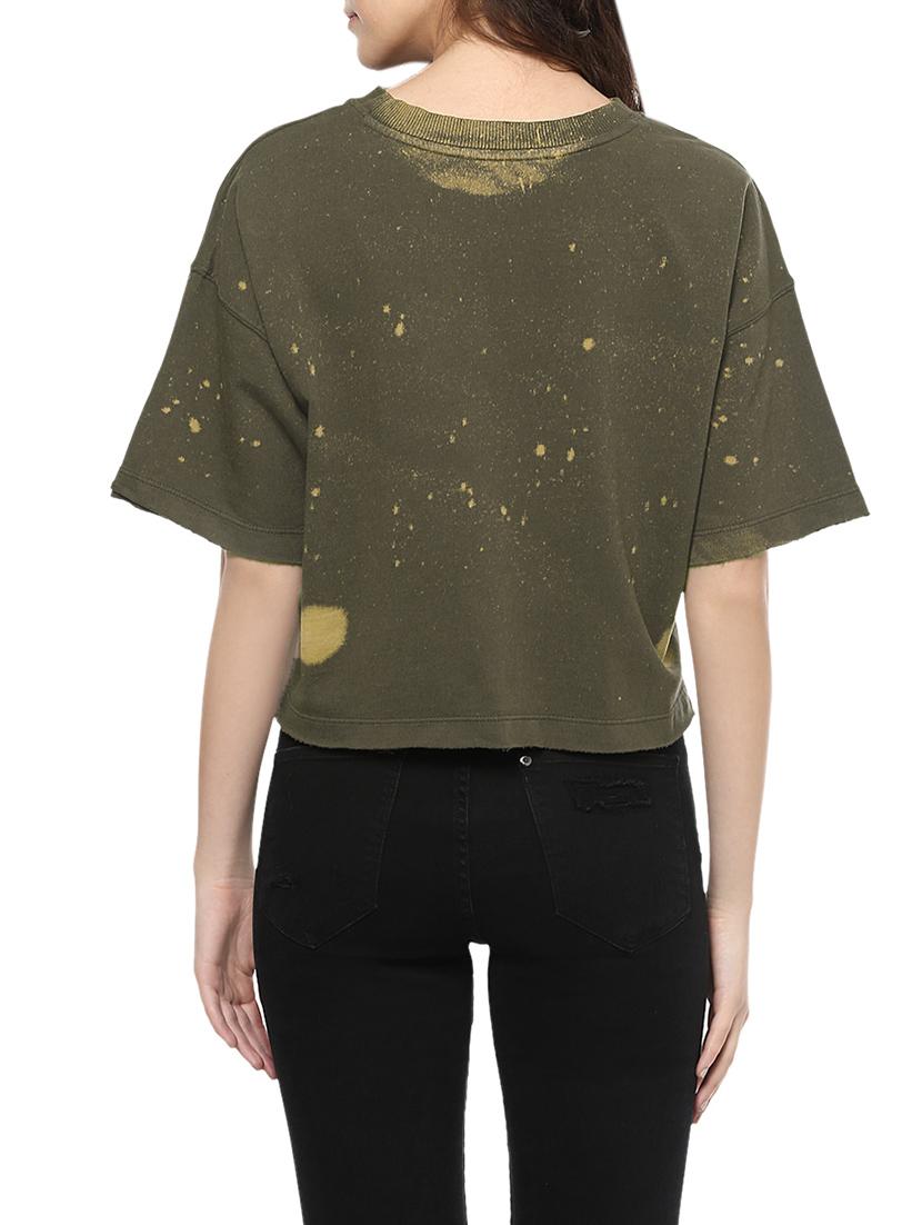 green cotton crop tee - 13995375 - Zoom Image - 3