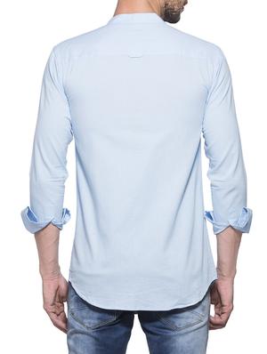 light blue cotton casual shirt - 14000143 - Standard Image - 3