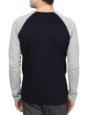 navy blue cotton raglan tshirt - 14000938 - Standard Image - 3