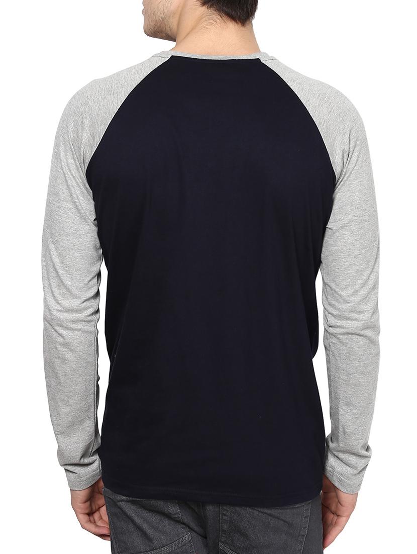 navy blue cotton raglan tshirt - 14000938 - Zoom Image - 3