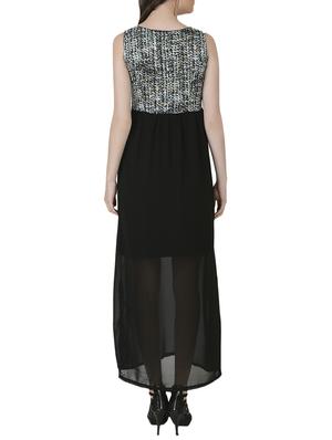 round neck gathered maxi dress - 14001593 - Standard Image - 3