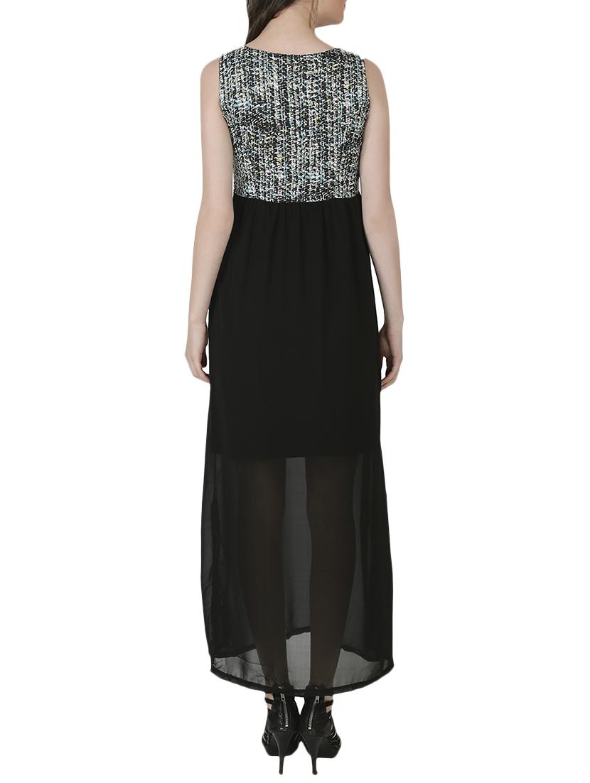 round neck gathered maxi dress - 14001593 - Zoom Image - 3
