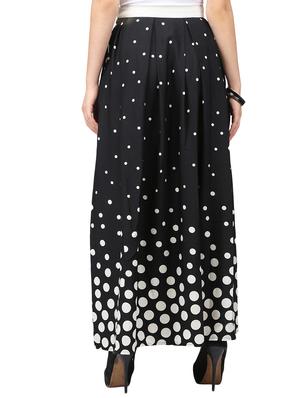 black polka dots printed maxi skirt - 14005614 - Standard Image - 3