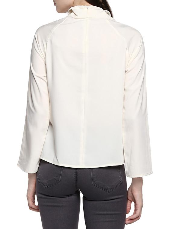 cutout detail tie-up neck top - 14007895 - Zoom Image - 3