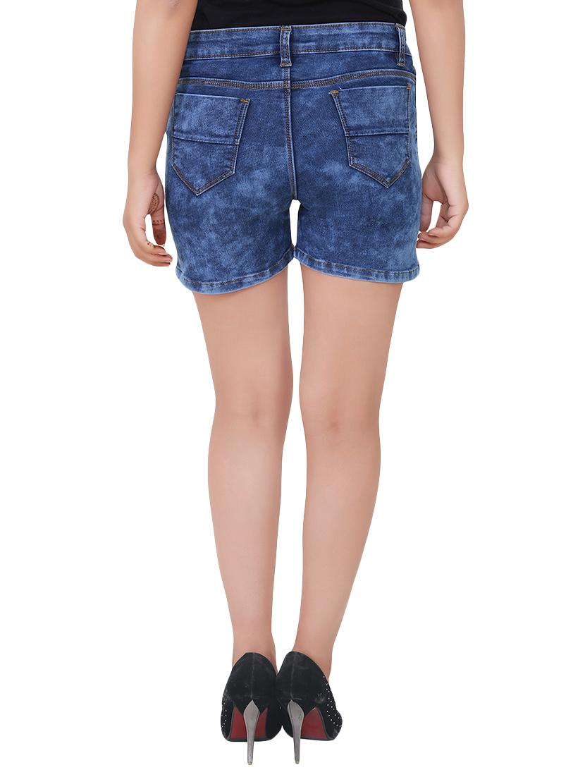blue denim denim short - 14009115 - Zoom Image - 3
