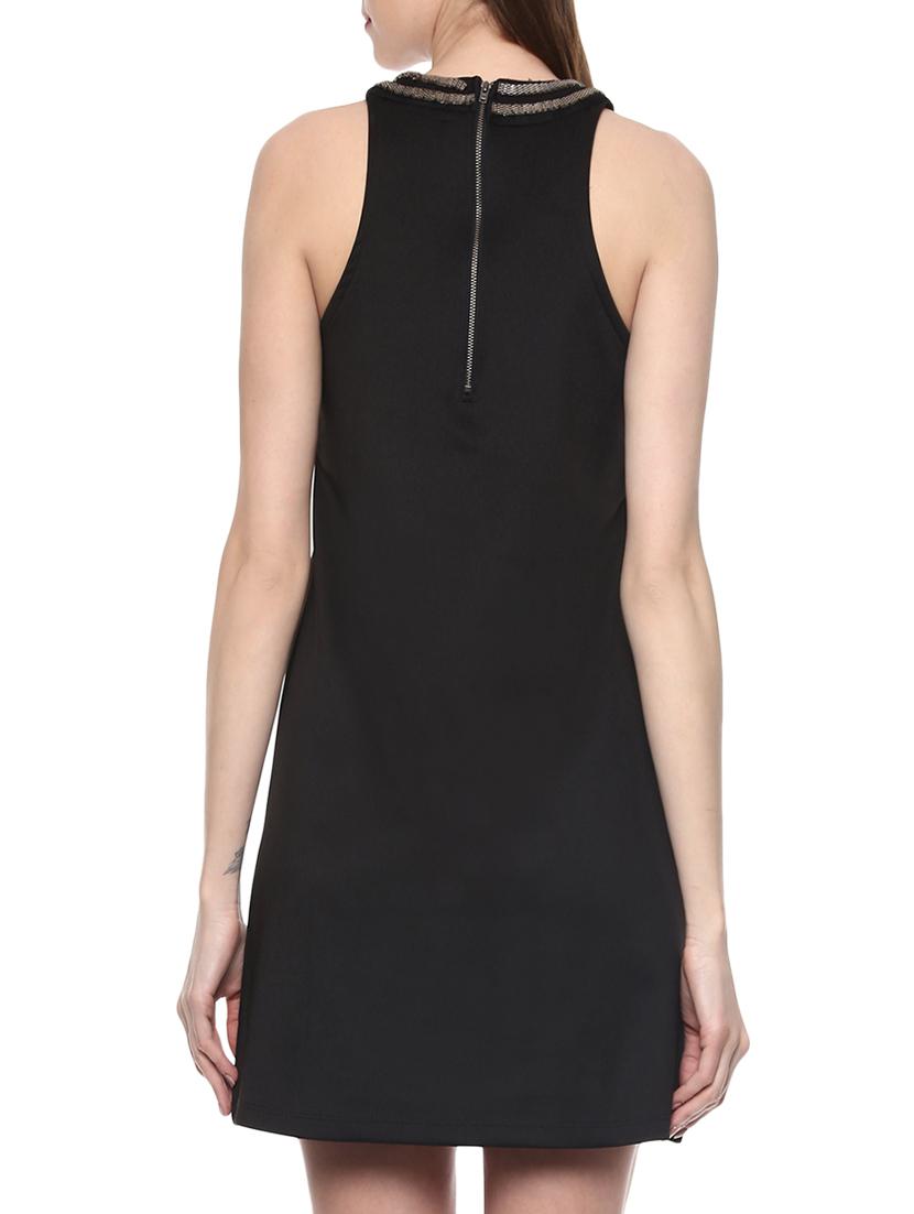 black cotton aline dress - 14043813 - Zoom Image - 3