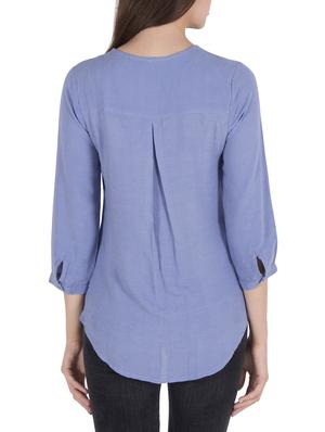 blue viscose regular shirt - 14046594 - Standard Image - 3