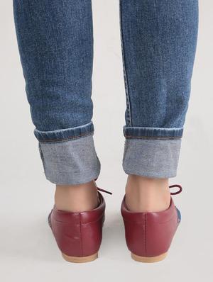 Burgundy Ajrakh Oxford Shoes - 14047003 - Standard Image - 3