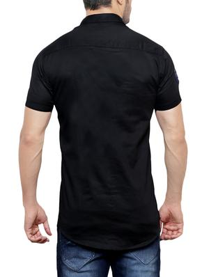 black cotton casual shirt - 14048208 - Standard Image - 3