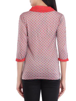 cowl neck polka dot top - 14049044 - Standard Image - 3
