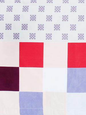 home candy fancy checks 3-d double bed sheet with 2 pillow covers - 14052085 - Standard Image - 3