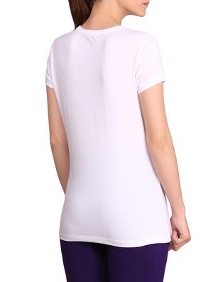 White solid basic tee - 14064070 - Standard Image - 3