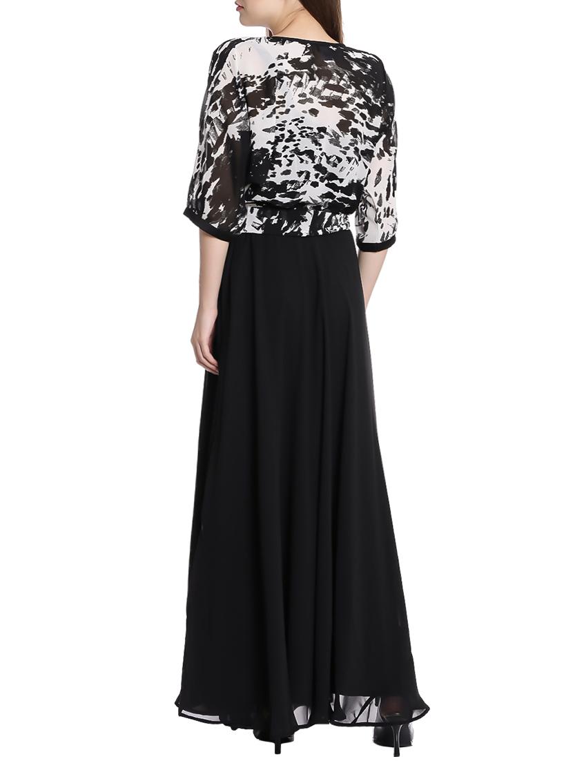 black polyester maxi dress - 14067068 - Zoom Image - 3