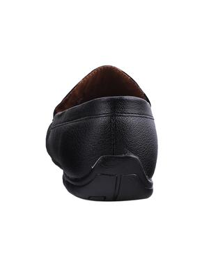 black leatherette slip on loafer - 14073293 - Standard Image - 3
