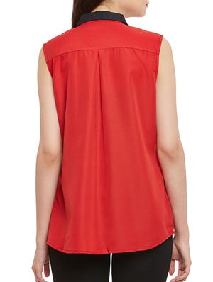 red cotton regular shirt - 14073761 - Standard Image - 3