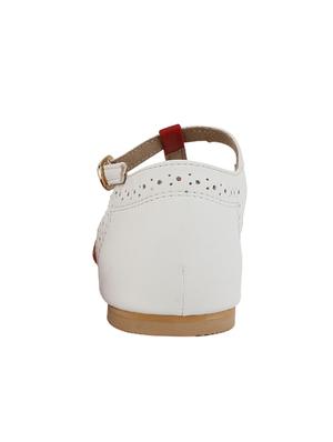 red faux leather ankle strap sandals - 14077037 - Standard Image - 3