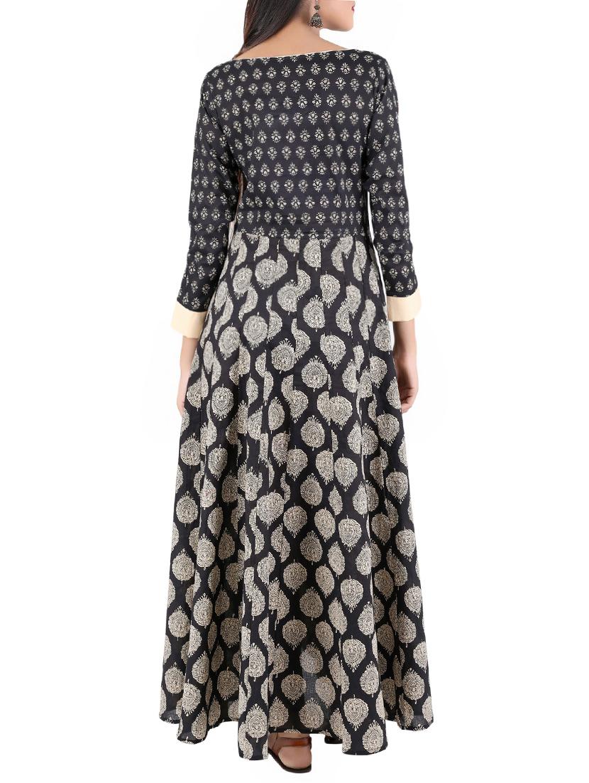 anarkali printed kurta - 14077085 - Zoom Image - 3
