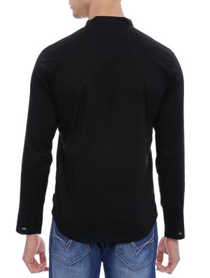 black cotton short kurta - 14077339 - Standard Image - 3