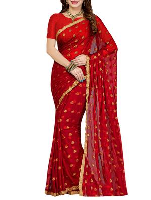 set of 2 multicolor chiffon saree with blouse - 14077619 - Standard Image - 3