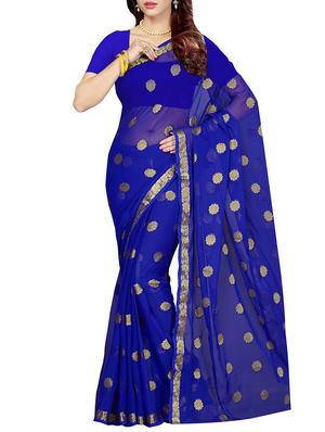 set of 2 multicolor chiffon saree with blouse - 14077629 - Standard Image - 3