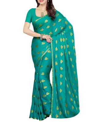 set of 2 multicolor chiffon saree with blouse - 14077739 - Standard Image - 3