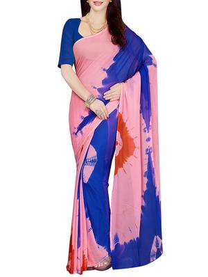 set of 2 multicolor chiffon saree with blouse - 14077772 - Standard Image - 3