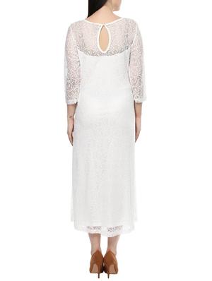 white lace plus dress - 14081029 - Standard Image - 3