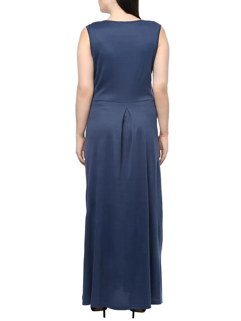 blue jersey plus dress - 14081031 - Zoom Image - 3