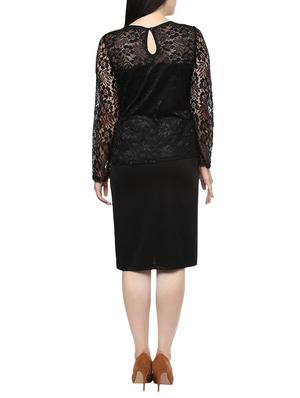 lace panel sheath dress - 14081043 - Standard Image - 3