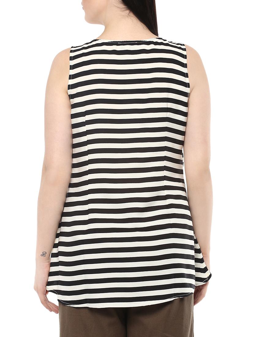 black stripped plus top - 14081124 - Zoom Image - 3