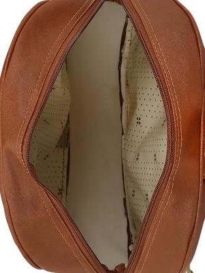 brown leatherette fashion backpack - 14082326 - Standard Image - 3