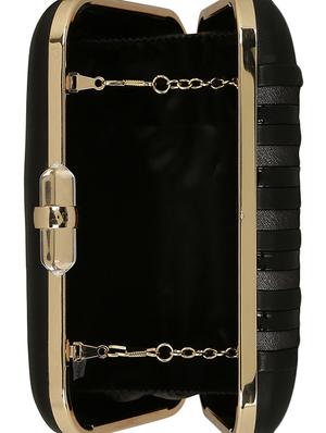 black metal box clutch - 14082332 - Standard Image - 3