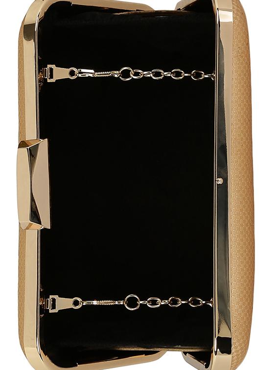 brown metal box clutch - 14082338 - Zoom Image - 3