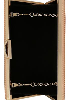 pink metal box clutch - 14082341 - Standard Image - 3