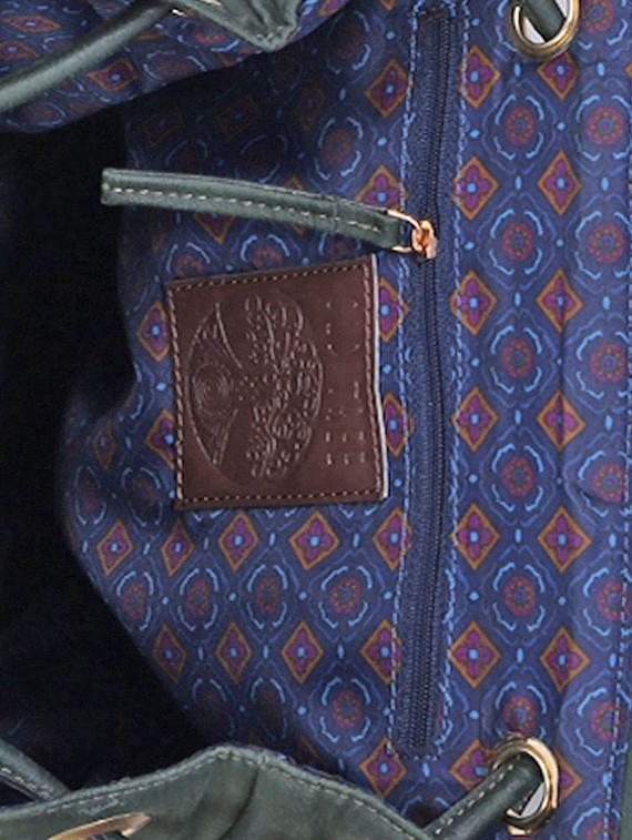 green leatherette fashion backpack - 14082846 - Zoom Image - 3