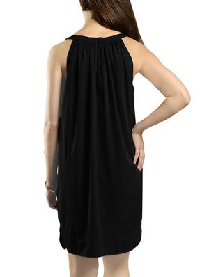 black viscose shift dress - 14083169 - Standard Image - 3