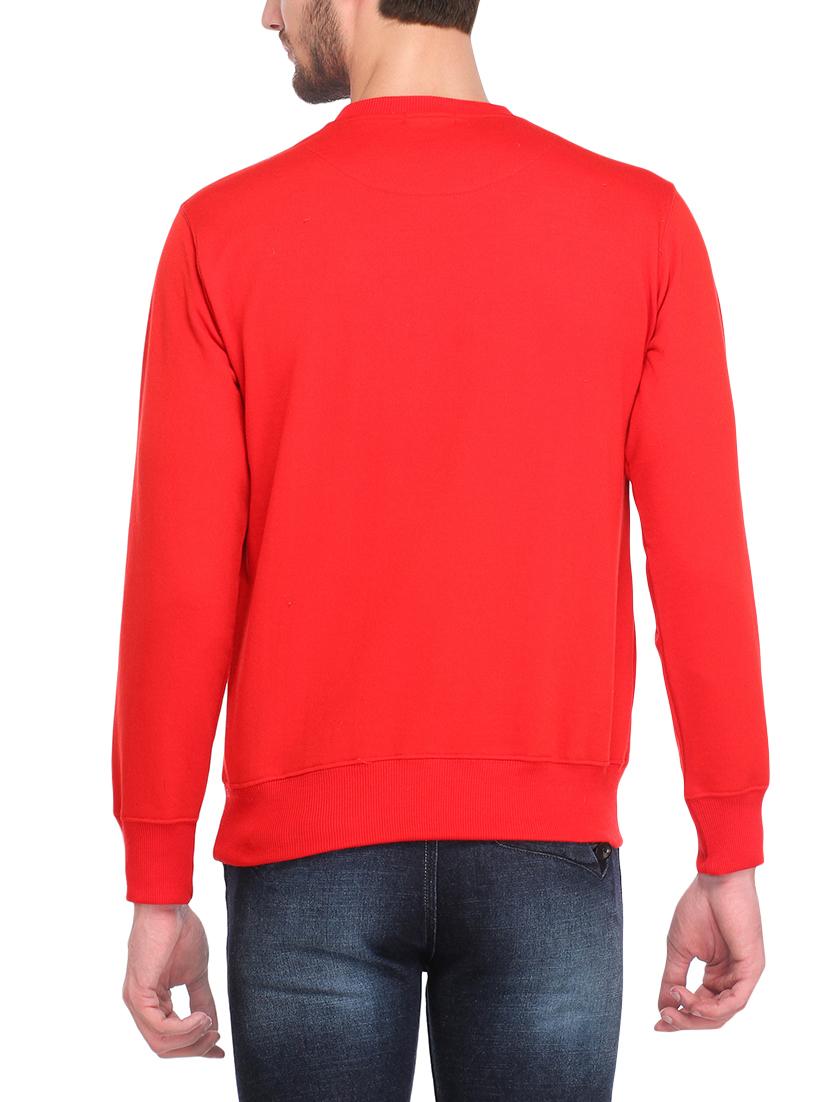 solid red cotton sweatshirt - 14088638 - Zoom Image - 3