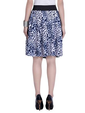 blue printed crepe skirt - 14088774 - Standard Image - 3