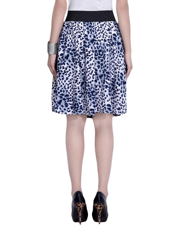 blue printed crepe skirt - 14088774 - Zoom Image - 3