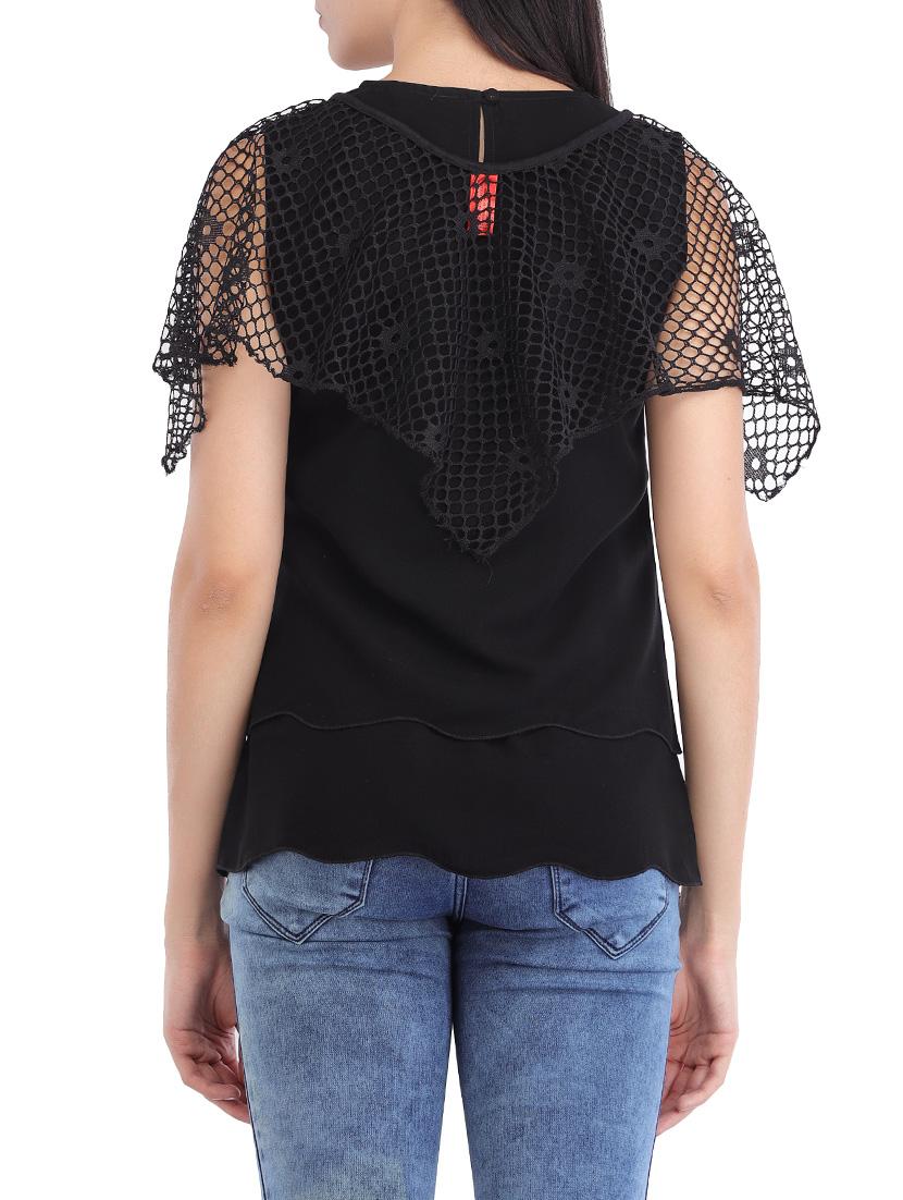 laced asymmetric cape - 14090992 - Zoom Image - 3