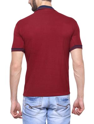 maroon cotton t-shirt - 14092508 - Standard Image - 3
