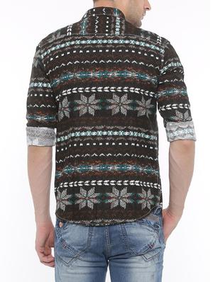black cotton casual shirt - 14093969 - Standard Image - 3