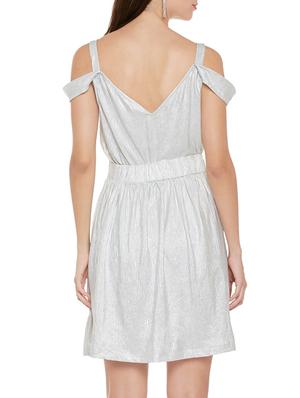 silver empire line dress - 14096211 - Standard Image - 3
