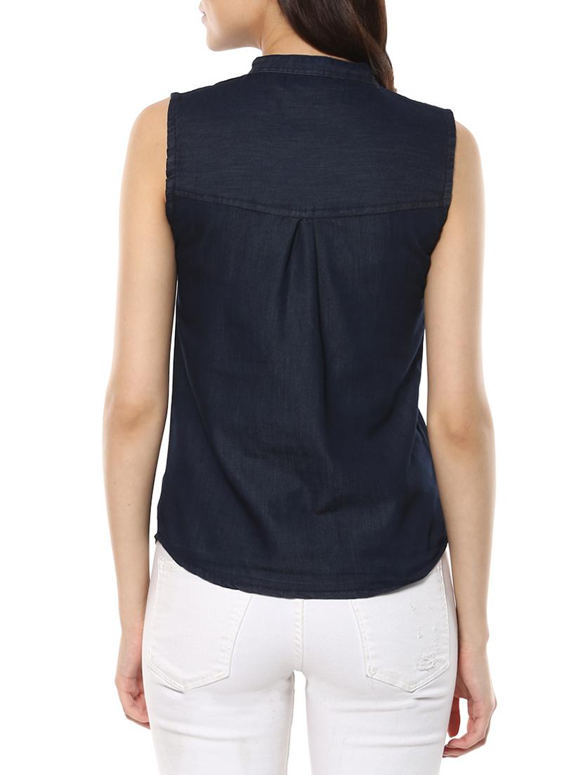 blue denim regular shirt - 14100553 - Zoom Image - 3