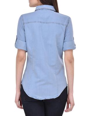 blue denim shirt - 14100556 - Standard Image - 3
