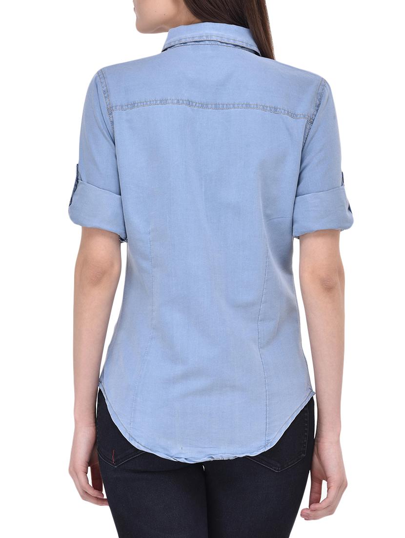 blue denim shirt - 14100556 - Zoom Image - 3