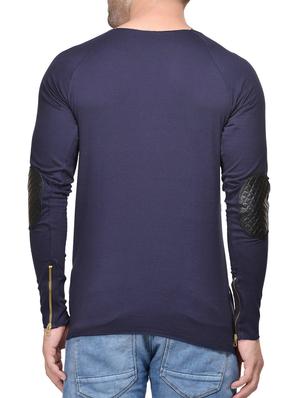 navy blue cotton t-shirt - 14100866 - Standard Image - 3