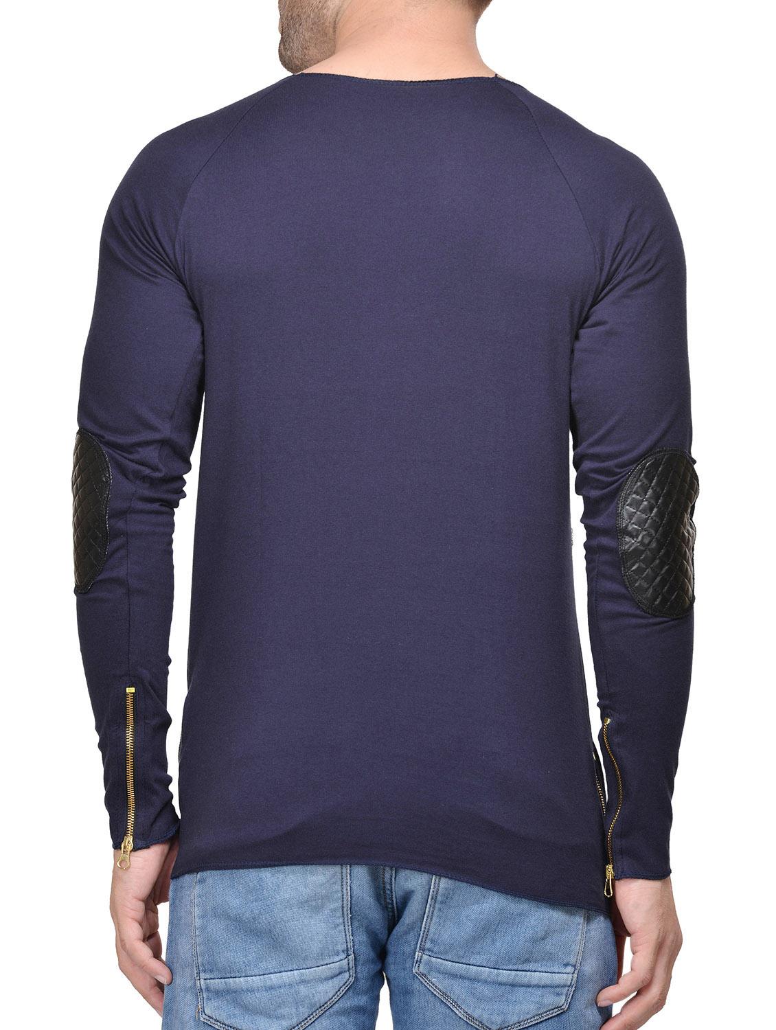 navy blue cotton t-shirt - 14100866 - Zoom Image - 3