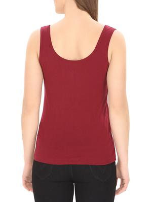 scoop neck solid tank top - 14101361 - Standard Image - 3