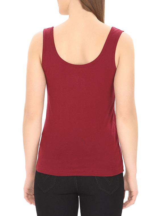 scoop neck solid tank top - 14101361 - Zoom Image - 3